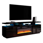 70inch TV Stand Cabinet With Electric Fireplace Unit With LED 12Colour Furniture