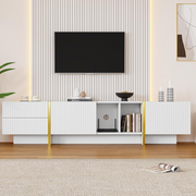 Modern White TV Unit for TVs up to 85