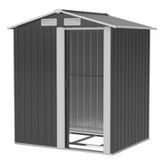 Outdoor Storage Shed, Sliding Door, Sloped Roof 152 x 132 x 188 cm, Gre