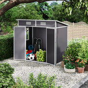 6x4 Large Plastic Shed Outdoor Garden Tools Storage House w/ Ventilation, Window
