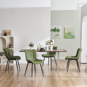 Set of 2 Faux Leather Dining Chairs High Back Padded Metal Leg Kitchen Chairs UK
