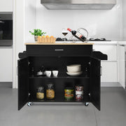 Kitchen Island Storage Trolley Rolling Cart Shelves Cupboard Cabinet Drawer Home