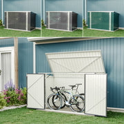 Lockable Metal Garden Patio Bin Store Bicycle Bike Tools Sheds Storage Container