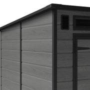 6'x4' 6'x6' Plastic Garden Storage Shed Outdoor Tool Storage House With Floor
