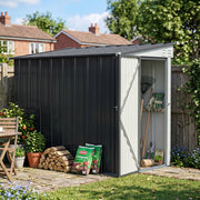 8x4FT Metal Garden Shed Lockable Tool Storage House Weatherproof Outdoor Sheds