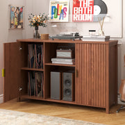 Fluted Vinyl Record Player Stand, 47.2