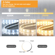 Illuminated Bathroom Mirror With LED light Bluetooth Shaver Socket Demister