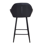 Set of 2 Bar Stools PU Leather Seat Bar Chair for Home Breakfast Kitchen Counter