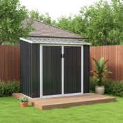 Anthracite Metal Garden Shed Outdoor Tools Storage Sheds Small House Bin Sheds