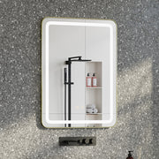 60x80cm Wall Bathroom Mirror with Illuminated LED Lights Touch Contorl Demister