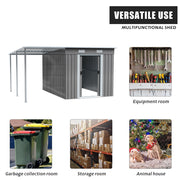 Metal Garden Shed 8 X 6, 8 X 8, 8 X 10 ft Storage Shed House with Extended Roof