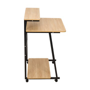 Computer Desk w/ Bottom Shelf,Rolling Study Desk PC Laptop Table for Home Office