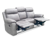 Brand New 3 Seater plus 2 Seater Recliner Sofa set Leather Suede Fabric Grey