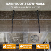Door Canopy Outdoor Awning Rain Shelter for Window Porch, Brown