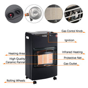 4.2kw Portable Gas Cabinet Heater Home Office Calor Butane With Hose & Regulator