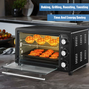 OYAJIA Mini Oven Toaster Grill Tabletop Compact Portable Baking Cooker 28L 1500W