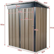 5x3ft Garden Shed Outdoor Furniture Tools Bike Storage Hut House Lockable Door