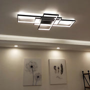 Pendant Lamp Ceiling Lights Room Chandelier Living Light Black Frame with Remote