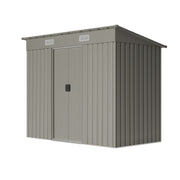 4x 8 FT Galvanised Metal Garden Storage Shed Glitter Effect with Free Foundation
