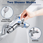 Thermostatic Mixer Tap, Chrome Bath Shower Valve Bar for Bathroom, UK Model