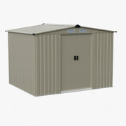 Garden Shed Apex Roof 8X6FT Metal With Free Foundation Base Tools Storage House