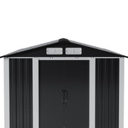6x8 FT Outdoor Metal Storage Shed Garden Tool House Organizer Lockable Door