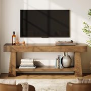 63-Inch Modern Wooden TV Stand with Open Storage Shelf for 55/60/65/70-Inch TVs