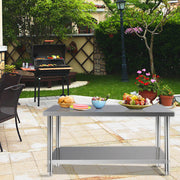 Commercial Catering Work Top Table Stainless Steel Bench Kitchen Food Storage