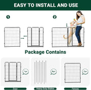 Pet Dog Pen 8 Panel Foldable Cat Puppy Playpen Indoor/Outdoor Enclosure Run Cage