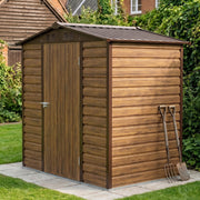 4 x 6FT Garden Shed Metal Apex Roof Tool Sheds Storage House with Lockable Door