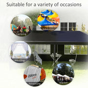Large 6m x 3m Garden Gazebo Marquee Party Tent Black Canopy Patio Shelter Sides