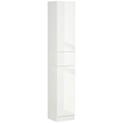 High Gloss Slimline Bathroom Tallboy Free Standing Cabinet Tall Storage Cupboard