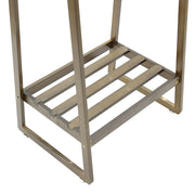 Heavy Duty Wooden Hanging Clothes Garment Rail Corner Open Wardrobe Storage Rack