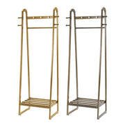 Heavy Duty Wooden Hanging Clothes Garment Rail Corner Open Wardrobe Storage Rack