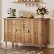 Farmhouse Solid Wood Sideboard Buffet Cabinet with 3 Doors & Storage for Kitchen