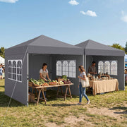 Gazebo 3x3m Pop Up Commercial Gazebo Canopy Sidewall Market Stall Marquee Shade