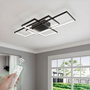 Pendant Lamp Ceiling Lights Room Chandelier Living Light Black Frame with Remote