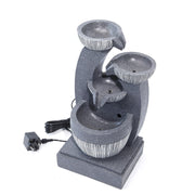 Cascading LED Water Feature Electric Pump Fountain Outdoor Garden Statues Decor