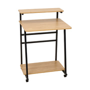 Computer Desk w/ Bottom Shelf,Rolling Study Desk PC Laptop Table for Home Office