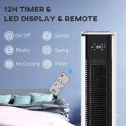 Portable Air Cooler, 6L Tank Humidifier Evaporative Ice Cooling Fan (NO REMOTE)