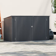 Galvanized Steel Garden Bicycle Storage Bike Tool House Outdoor Wheelie Bin Shed