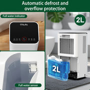 14L/Day Large Dehumidifier Portable Quiet Home Air Dryer for Mould Moisture Damp