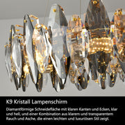 Luxury Crystal LED Chandeliers,Modern Crystal Ceiling Light for Dining Room