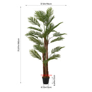 6ft Large Artificial Palm Tree Potted Realistic Fake Green Plant Indoor Outdoor