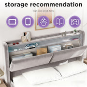 NEW LED OTTOMAN STORAGE PANEL PLUSH VELVET UPHOLSTERED BED FRAME DOUBLE SIZE