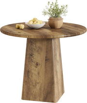 80cm Round Dining Table for 2-4, Farmhouse Small Kitchen Dinner Table with Base