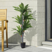 2ft-6FT Large Artificial Palm Tree Indoor Outdoor Potted Plant Home Office Decor