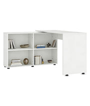 L-Shaped Corner Computer Desk Home Office Workstation with 4 Storage Shelves
