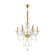 Marie Therese Chandelier Ceiling 6 Light Crystal Effect Lamp with Free LED Bulbs