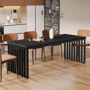 Industrial Dining Table for 6-8 People, 180cm Rectangular Kitchen Dinner Table